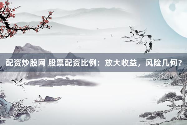 配资炒股网 股票配资比例：放大收益，风险几何？