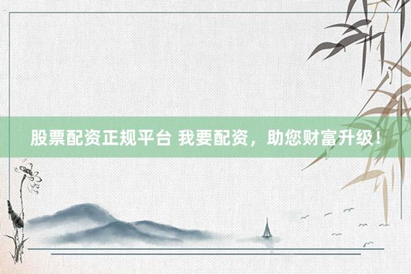 股票配资正规平台 我要配资，助您财富升级！