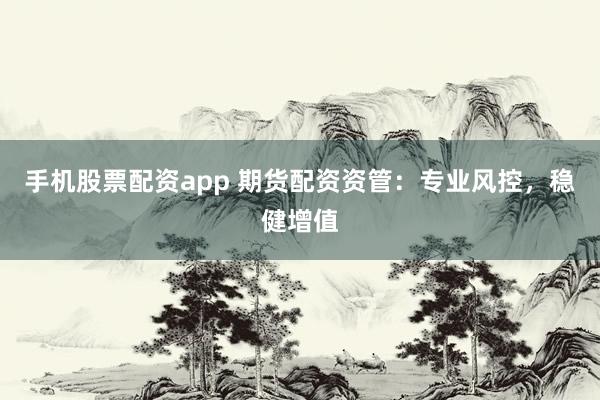 手机股票配资app 期货配资资管：专业风控，稳健增值