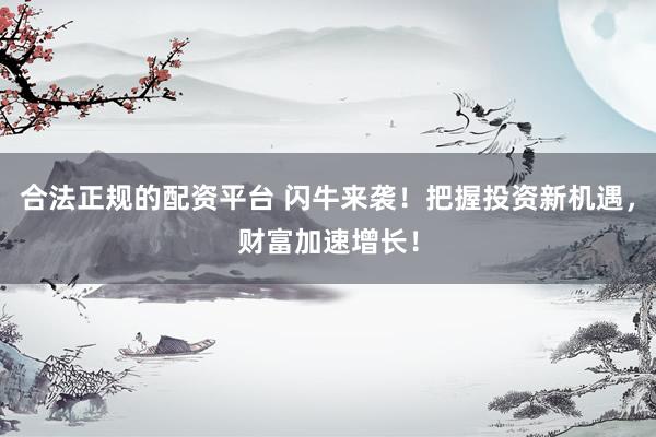 合法正规的配资平台 闪牛来袭！把握投资新机遇，财富加速增长！