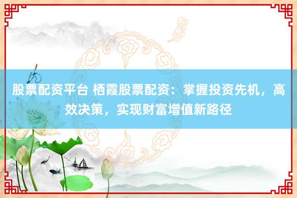 股票配资平台 栖霞股票配资：掌握投资先机，高效决策，实现财富增值新路径