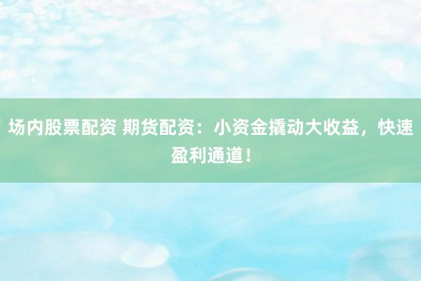 场内股票配资 期货配资：小资金撬动大收益，快速盈利通道！