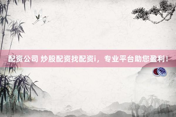 配资公司 炒股配资找配资i，专业平台助您盈利！