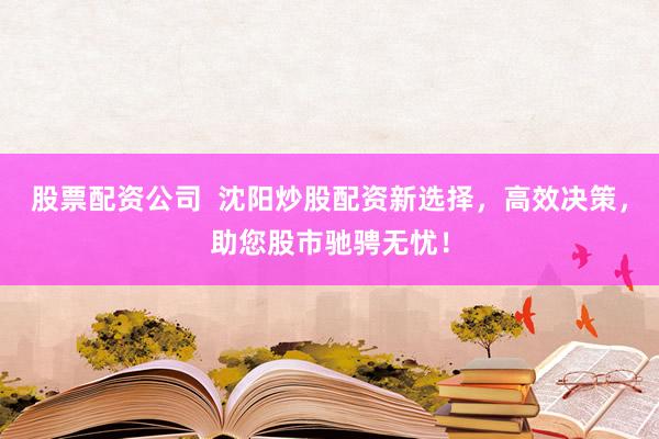 股票配资公司  沈阳炒股配资新选择，高效决策，助您股市驰骋无忧！