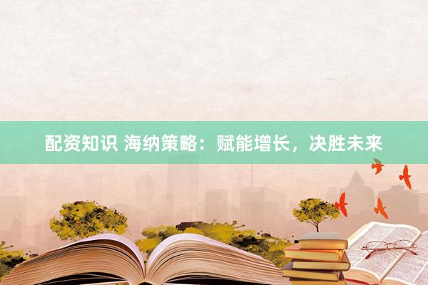 配资知识 海纳策略：赋能增长，决胜未来