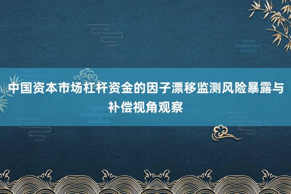 中国资本市场杠杆资金的因子漂移监测风险暴露与补偿视角观察