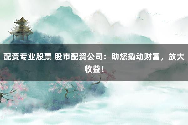配资专业股票 股市配资公司：助您撬动财富，放大收益！